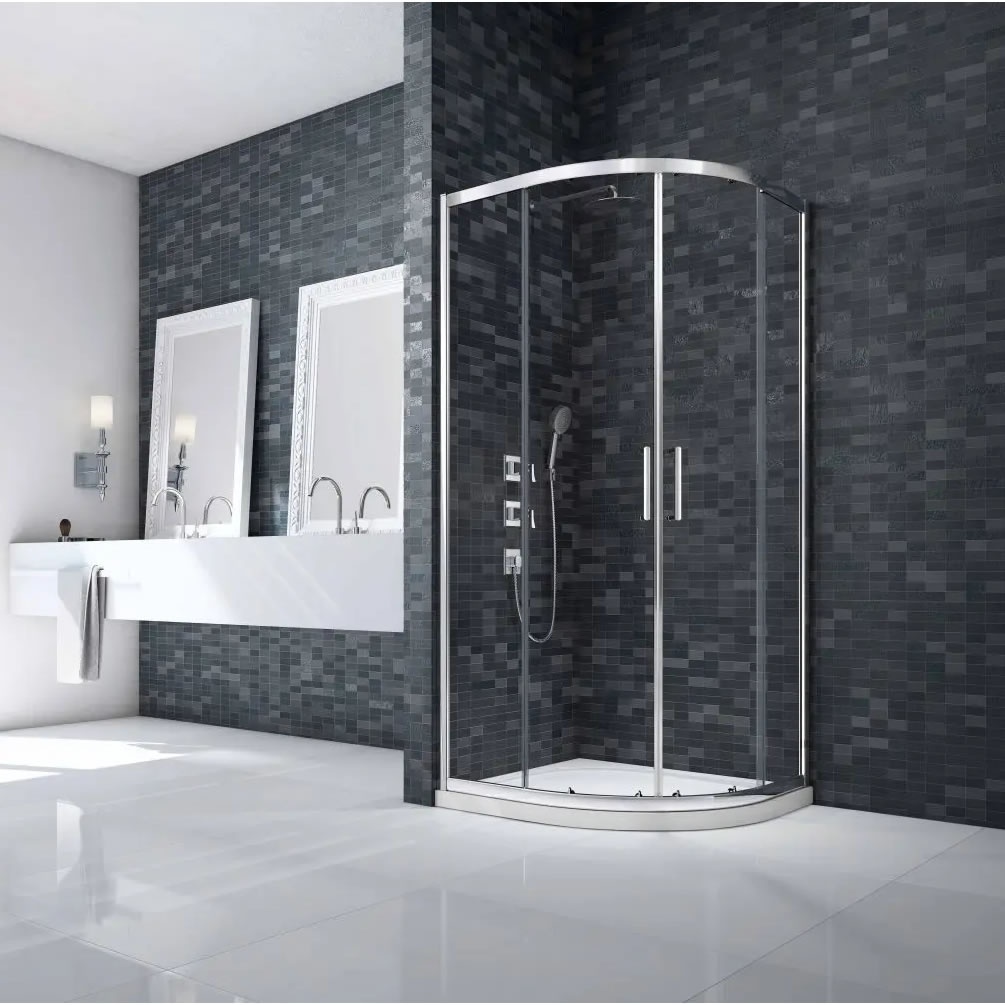 Lifestyle image of Merlyn Ionic Essence Framed 800mm Shower Quadrant